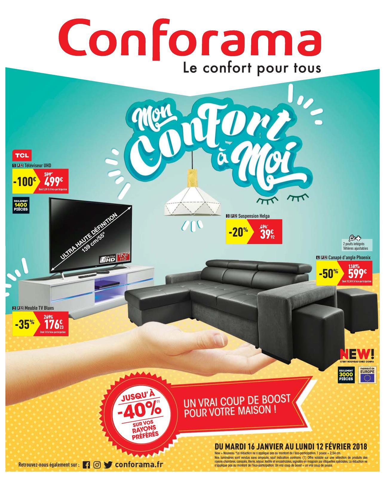 Calaméo - Catalogue Conforama : Mon Confort À Moi destiné Meuble Tv Maxwell Conforama