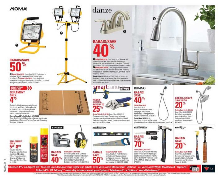 Canadian Tire (Qc) Flyer August 17 To 23 encequiconcerne Robinet Lavabo Canadian Tire