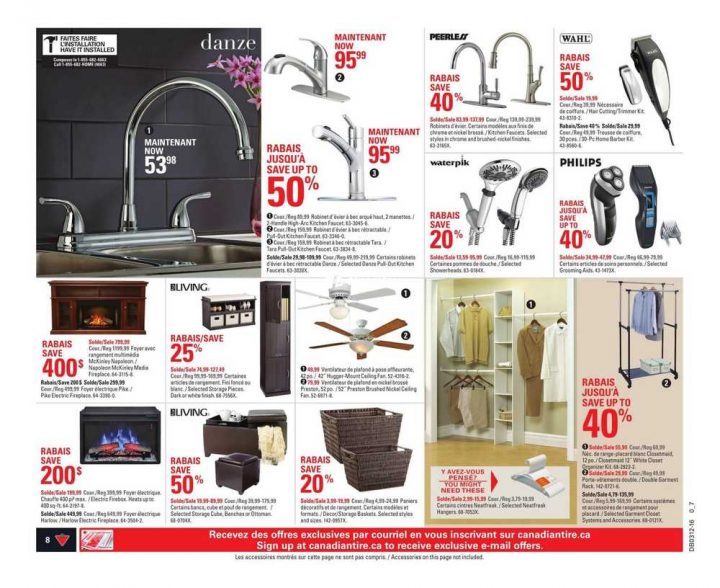 Canadian Tire (Qc) Flyer March 18 To 24 Canada encequiconcerne Robinet Lavabo Canadian Tire
