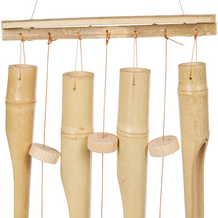 Carillon En Bambou Naturel pour Rideau Bambou Gifi
