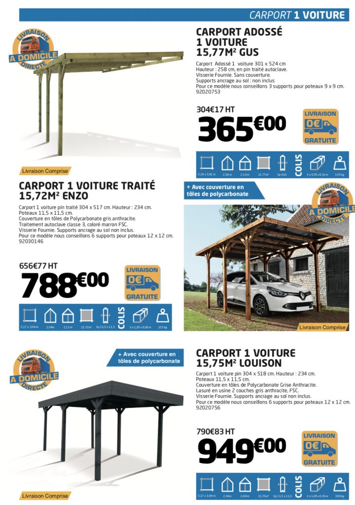 Carport Jardin | Carport Adossé, Abri De Jardin, Brico Cash avec Abri De Jardin Brico Cash