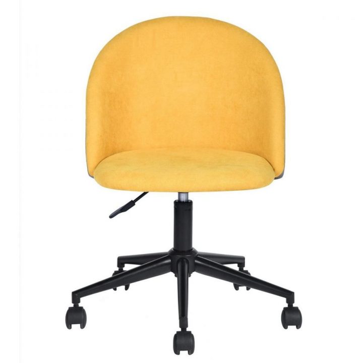 Chaise De Bureau Roulette Jaune Réglable En Hauteur avec Housse Chaise De Bureau Gifi