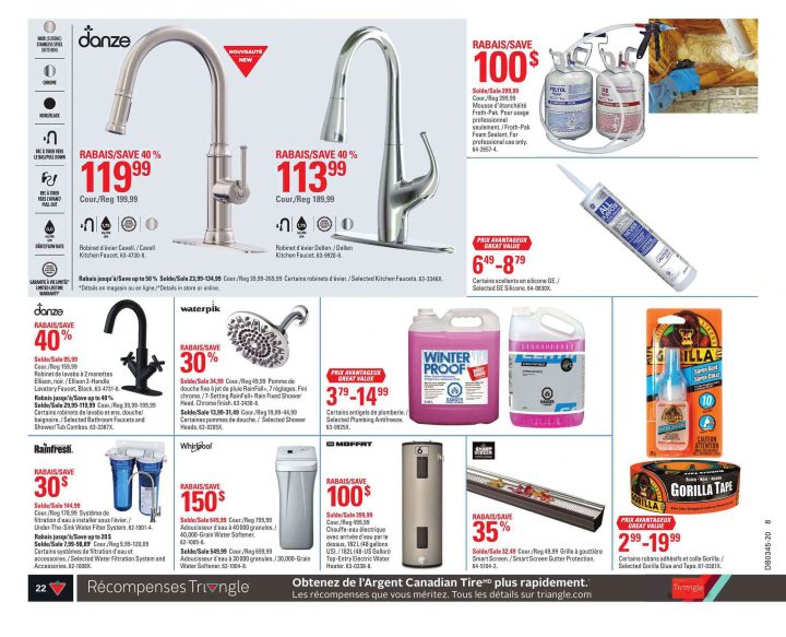 Circulaire Canadian Tire Octobre 29 – Novembre 5 2020 pour Robinet Lavabo Canadian Tire