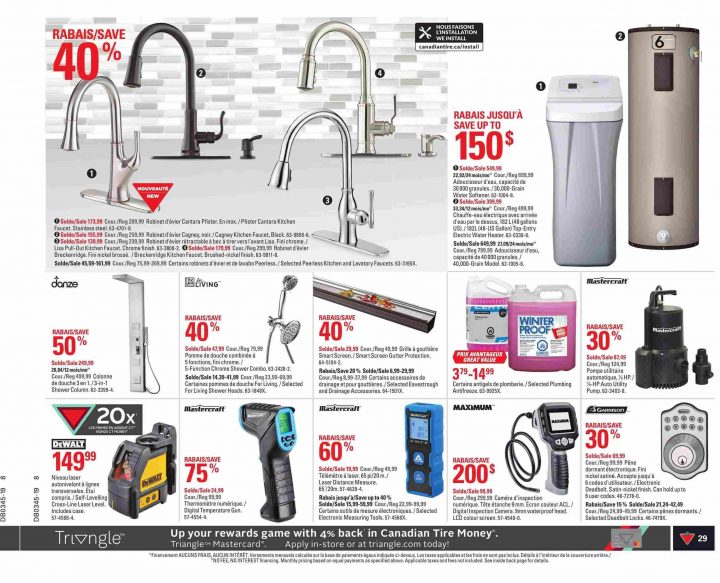 Circulaire Canadian Tire Octobre 31 – Novembre 7 2019 dedans Robinet Lavabo Canadian Tire