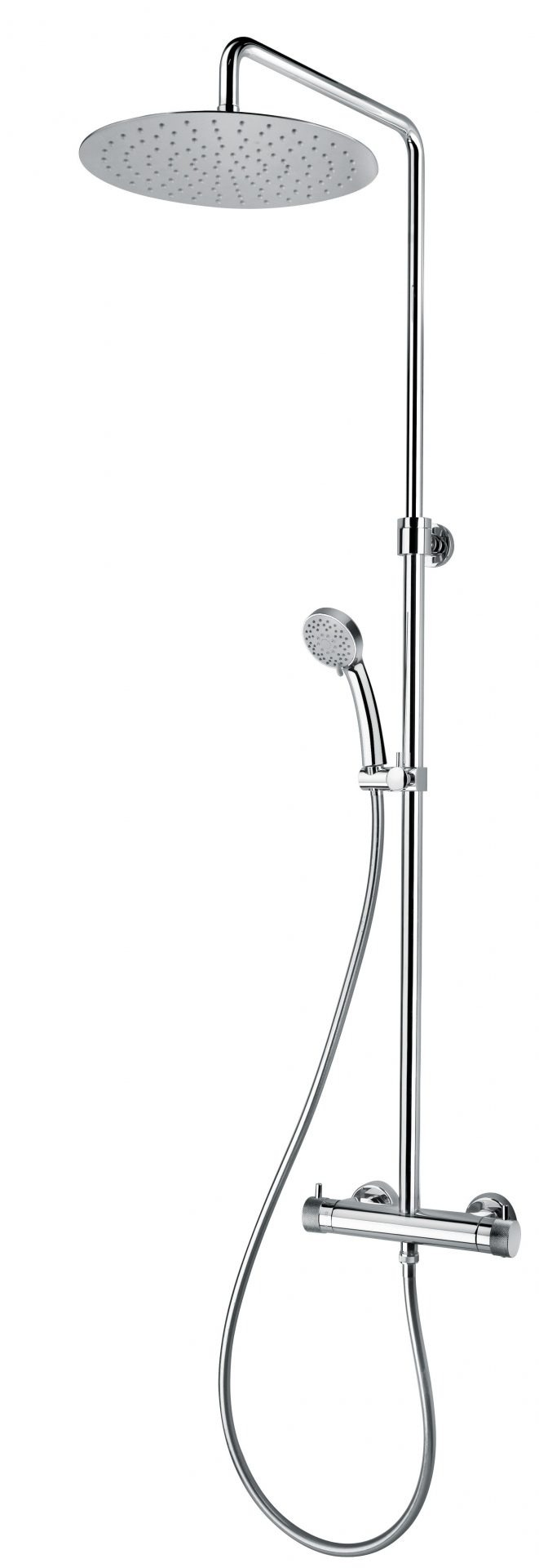 Colonne De Douche Thermostatique, Pomme De Douche Ø 250Mm, Douchette 3  Jets, Réglable En Hauteur avec Hauteur Pommeau De Douche