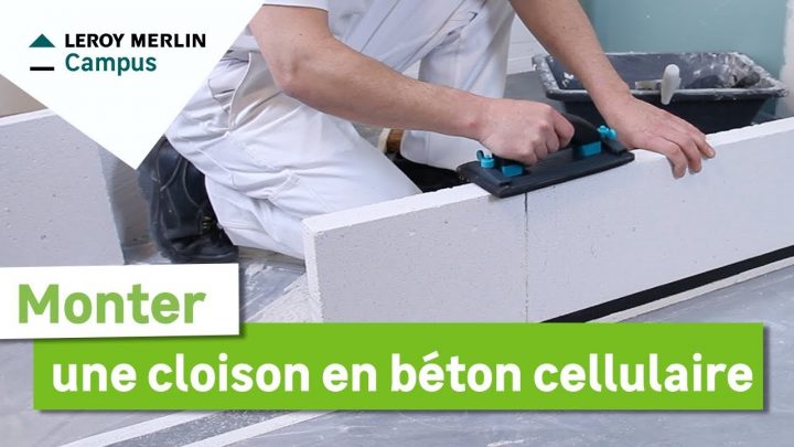 Comment Monter Une Cloison En Béton Cellulaire ? Leroy Merlin encequiconcerne Bille Polystyrène Pour Béton Leroy Merlin