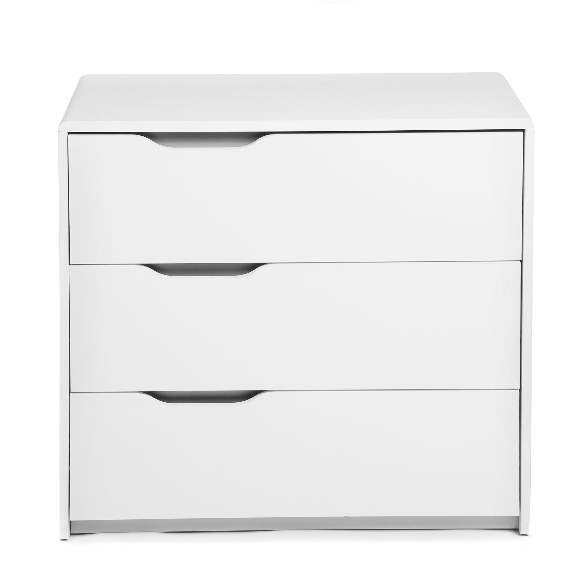 Commode Blanche 3 Tiroirs - Cool - Commodes-Commodes pour Commode Blanc Laqué Fly
