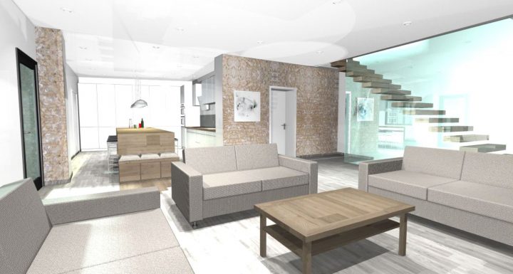 Gallery Of 50 Ides De Plan Piece A Vivre 50M2 Galerie à Salon Séjour/Cuisine 30M2