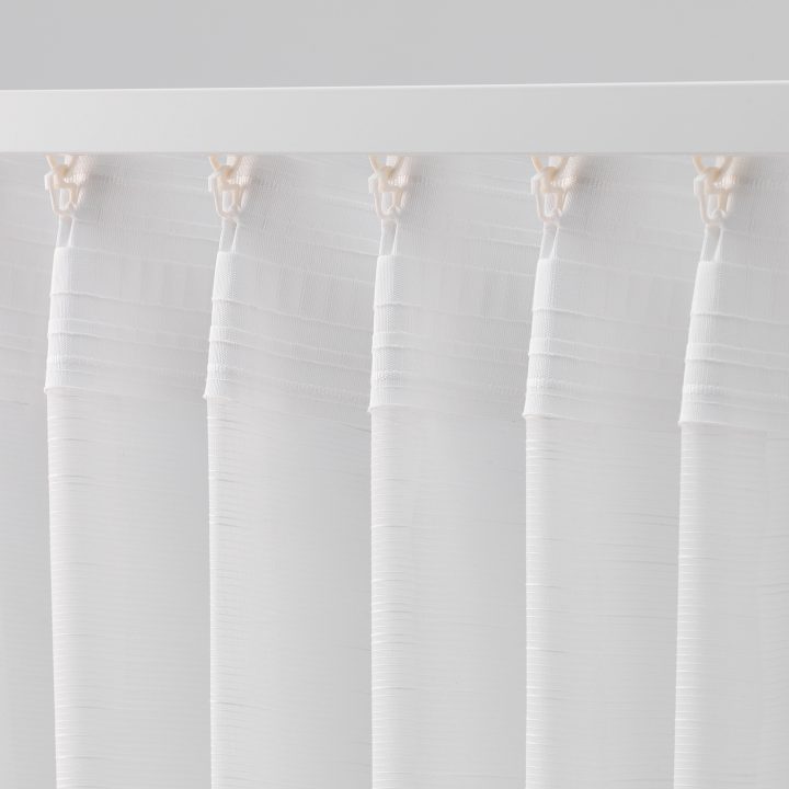 Gjertrud Voilage, 2 Pièces – Blanc 145X300 Cm avec Voilage Galon Fronceur Ikea