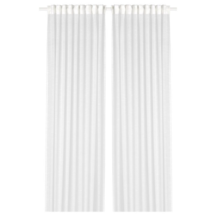 Gjertrud Voilage, 2 Pièces – Blanc 145X300 Cm tout Voilage Galon Fronceur Ikea