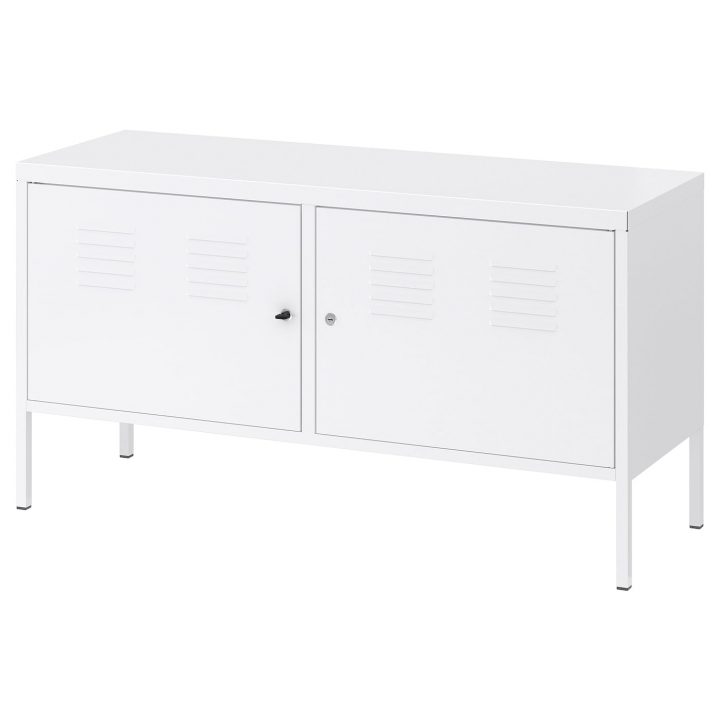 Ikea Ps Armoire Métallique – Blanc 46 7/8X24 3/4 " (119X63 Cm) tout Meuble Métal Industriel Ikea