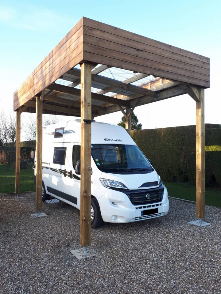 Installation De Carport Pour Camping-Car En Normandie Proche concernant Abri Camping Car Leroy Merlin