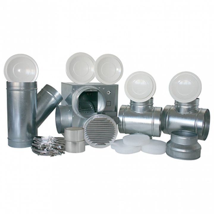 Kit Et Groupe Air Chaud 550 M³/H – 5 Bouches – Autogyre tout Extracteur D'Air Chaud Mono Bouche