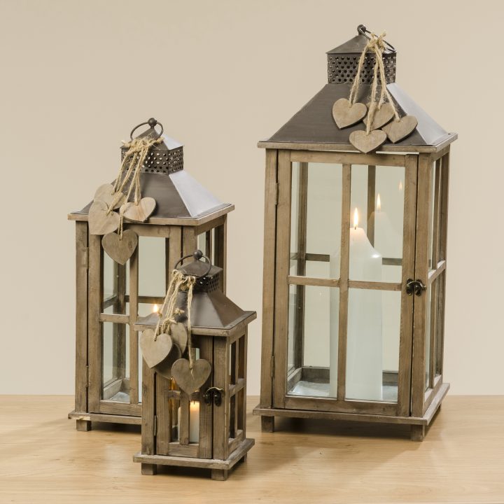 Lanterne Polly S/3 – L.15 X L.15 X H.34 Cm dedans Lanterne Japonaise Jardiland