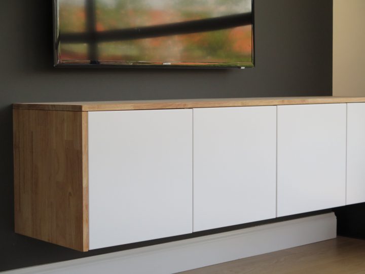 Made A Fauxdenza Too. Used Ikea Metod Cabinets With Veddinge tout Buffet Acacia Ikea