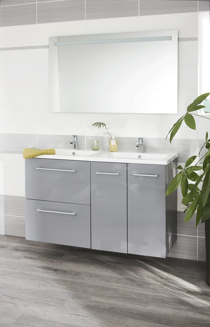 Marier Les Couleurs Dans Votre Salle De Bain. #Bricofamily tout Meuble Sous Lavabo Bricomarché