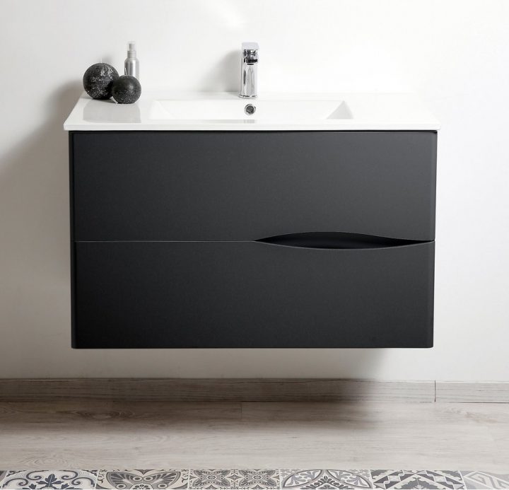 Meuble 2Doo Laqué Noir destiné Meuble Sous Lavabo Bricomarché