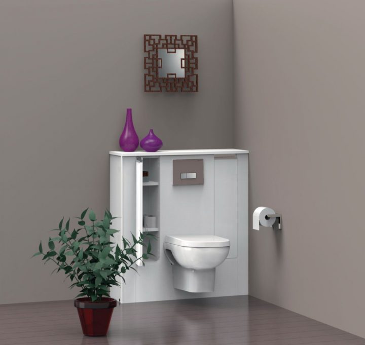Meuble Wc Suspendu Avec Rangement | Venus Et Judes concernant Habillage Wc Suspendu Avec Rangement