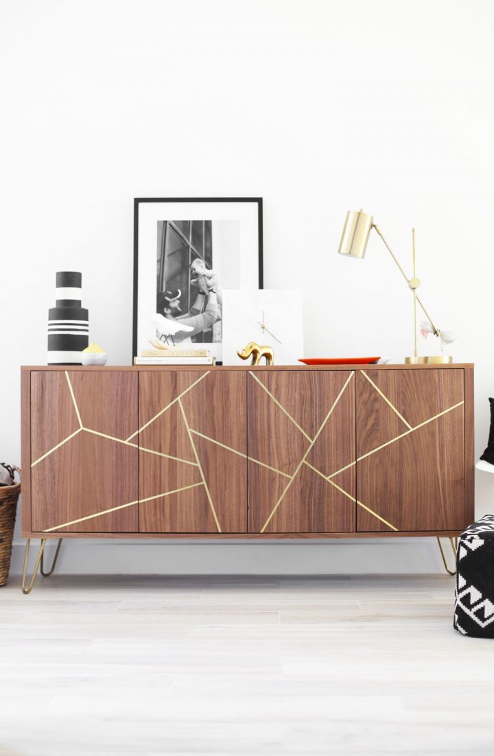 Mid Century Modern Ikea Hack Sideboard — Kristi Murphy | Diy destiné Buffet Acacia Ikea