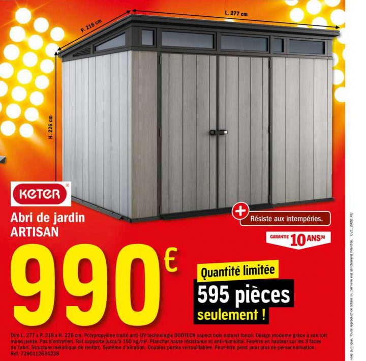 Offre Abri De Jardin Artisan Keter Chez Brico Depot avec Abri De Jardin Brico Cash