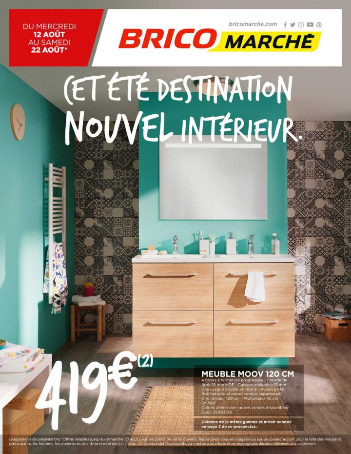 Offre Meuble Moov 120 Cm Chez Bricomarche encequiconcerne Meuble Sous Lavabo Bricomarché