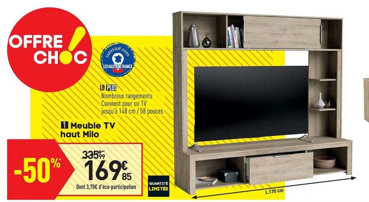Offre Meuble Tv Haut Milo Chez Conforama encequiconcerne Meuble Tv – Conforama