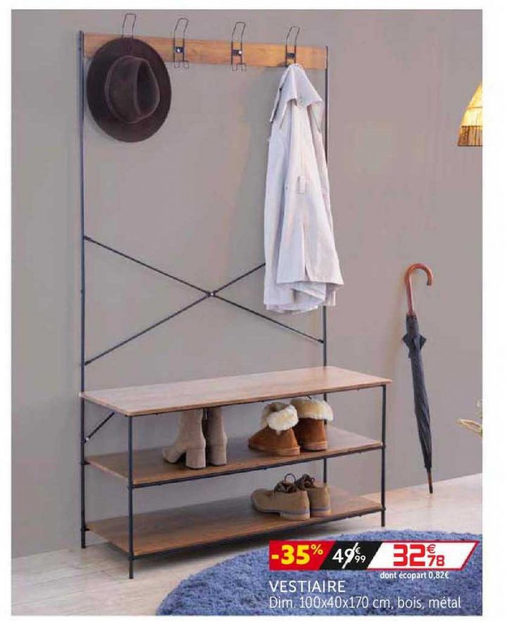 Offre Vestiaire Chez Gifi concernant Meuble Vestiaire Entrée Gifi
