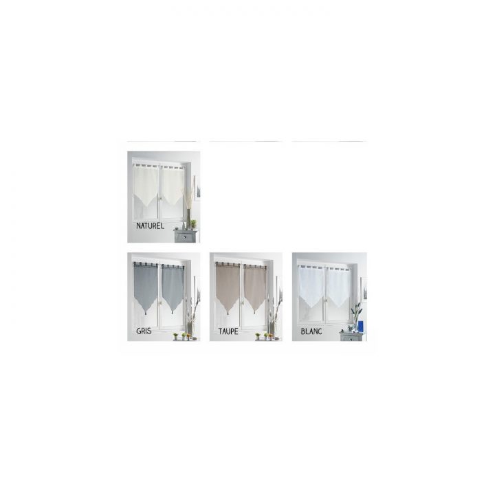 Paire De Voilage – 90 X 120 – Lissea – Différents Coloris avec Voilage 90X120