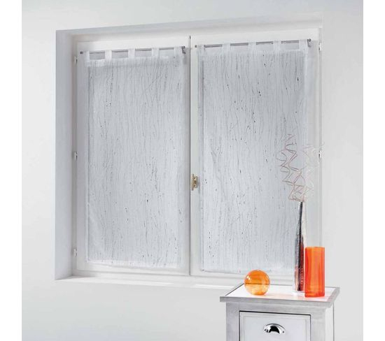 Paire De Voilages Filiane 90X120 Cm Blanc intérieur Voilage 90X120