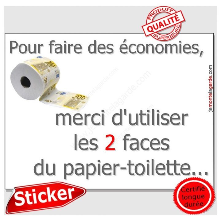 Pancarte Ou Sticker Humour Economie, Utilisez 2 Faces Papier pour Affiche Humoristique Pour Wc À Imprimer