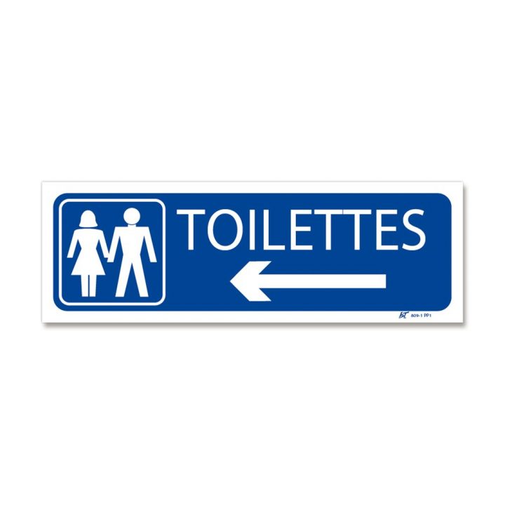 Panneau Signalisation Picto "Toilettes" + Flèche Gauche pour Panneau Toilette À Imprimer