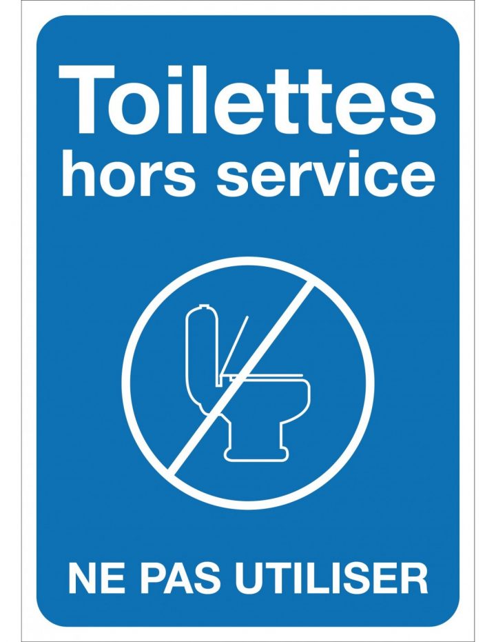 Panneau Toilettes Hors Service – Signalisation De Plaques Toilettes – Sin187 avec Affiche Wc À Imprimer Gratuit