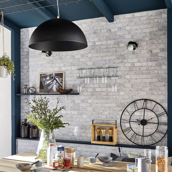 Papier Peint Vinyle Expansé Brique 3D Gris Clair | Mur tout Papier Peint Brique 3D Castorama