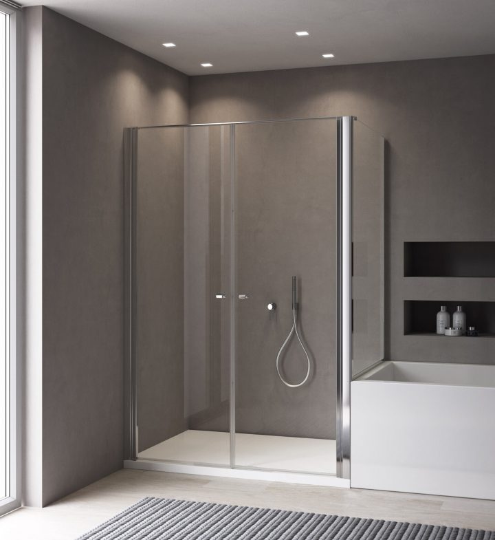 Paroi De Douche Avec Panneau Latéral Sur Muret | Palau – Calibe avec Paroi De Douche Sur Muret