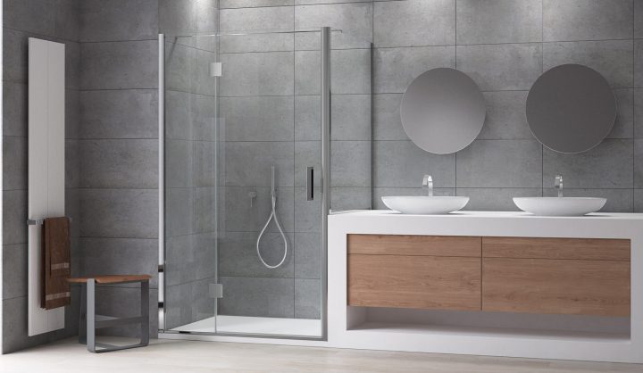 Paroi De Douche De Verre Avec Panneau Fixe Sur Muret | Silis pour Paroi De Douche Sur Muret