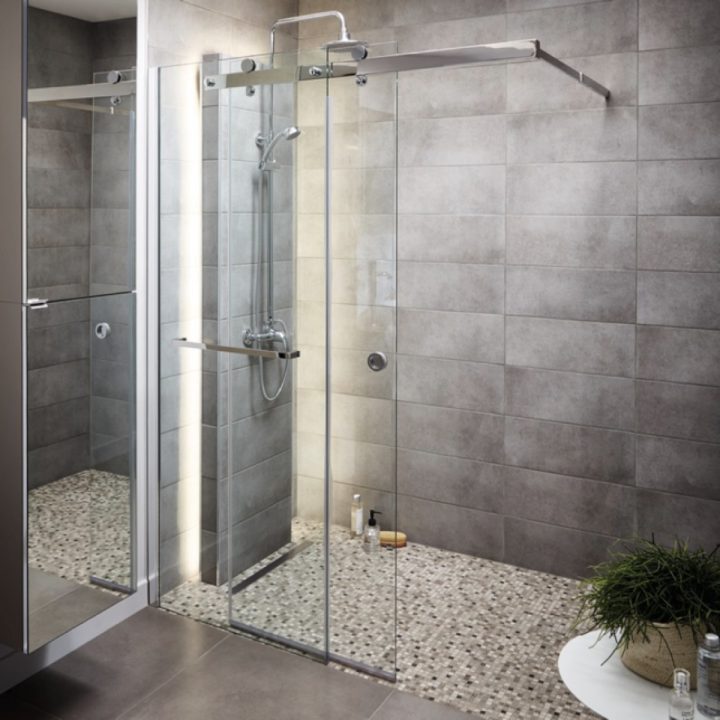 Paroi De Douche Walk In Coulissante "Naya" L. 160 Cm – Brico encequiconcerne Receveur 160X80 Brico Dépôt