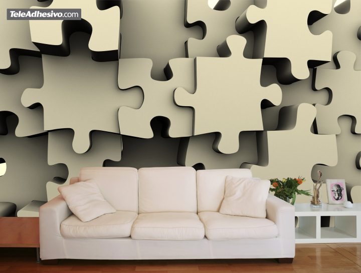 Poster Xxl Puzzle | Webstickersmuraux destiné Papier Peint Brique 3D Castorama