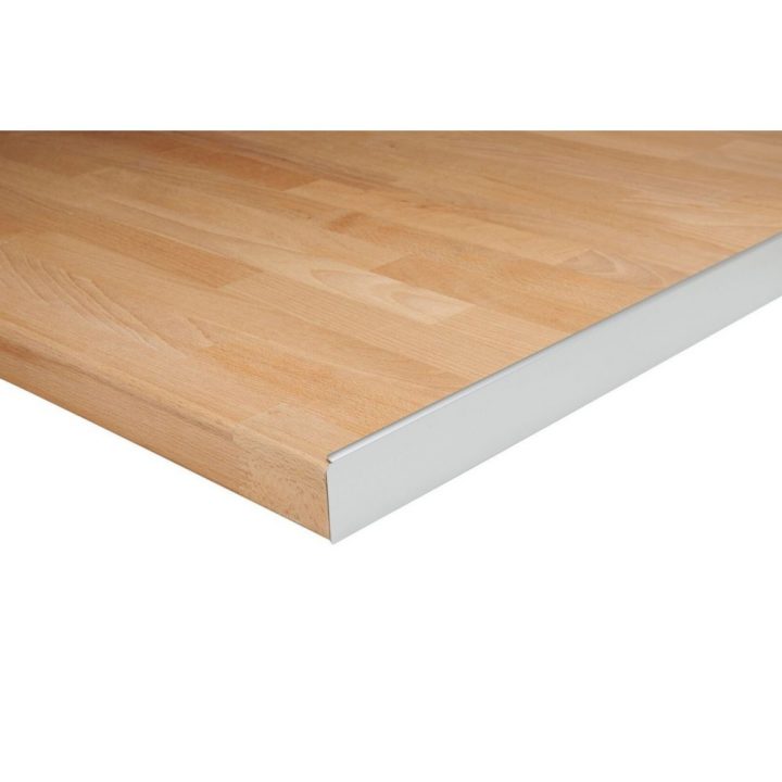 Profil Alu Finition Sptd 2/4R R6-8 38X670Mm – Bande De Chant tout Profil De Chant Reno Plan, Aluminium Brossé