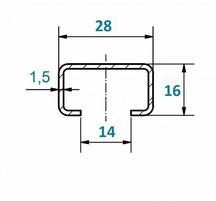 Profilé En C En Acier Inoxydable À Double Tranchant, Sélectionnable En  Surface Chez Versandmetall Acheter pour Profil De Chant Reno Plan, Aluminium Brossé