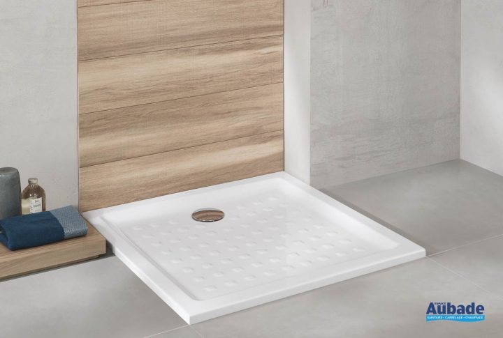 Receveur De Douche Grès À Poser | Espace Aubade intérieur Receveur De Douche Quart De Rond 70X70