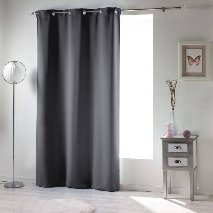 Rideau Occultant À Œillets Inox Occult Uni avec Rideau Polaire Gifi