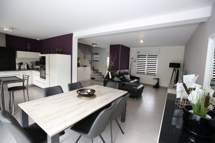 Salon-Séjour | Maison A Etage, Séjour Cuisine, Plan Maison à Salon Séjour/Cuisine 30M2