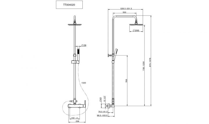 Shower Column – Mechanics – Tratto Huber serapportantà Huber Tayrona