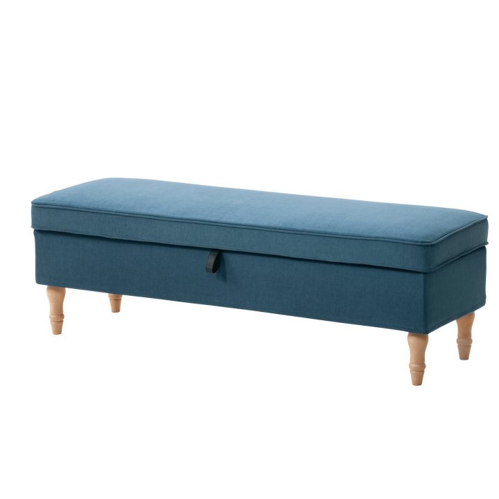 Stocksund Bank – Ljungen Blau/Hellbraun/Holz destiné Ikea Bout De Lit
