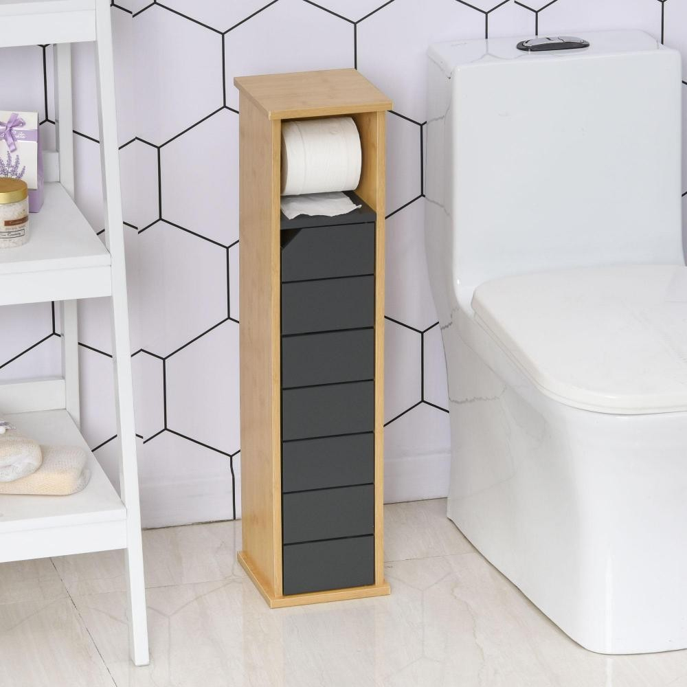 Support Papier Toilette - Porte-Papier Toilette - Armoire Pour Papier Toilette - 2 Niveaux + Sortie Papier Mdf Gris Bambou serapportantà Dérouleur Papier Wc Gifi Support Papier Toilette - Porte-Papier Toilette - Armoire Pour Papier Toilette - 2 Niveaux + Sortie Papier Mdf Gris Bambou serapportantà Dérouleur Papier Wc Gifi