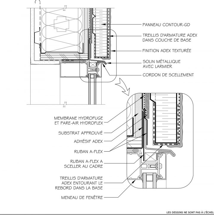 Système D'Isolation Adex-Rs | Adex – Enduits Architecturaux intérieur Détail Mur Rideau Dwg