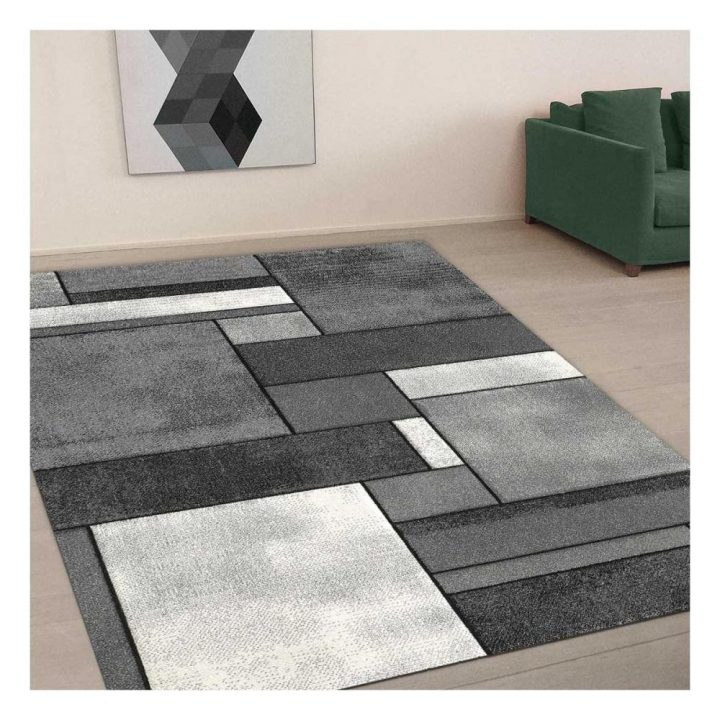 Tapis Moderne Brillance Geometrique Polypropylène Frisée – 60X110 Cm intérieur Rideau Chenille Gifi