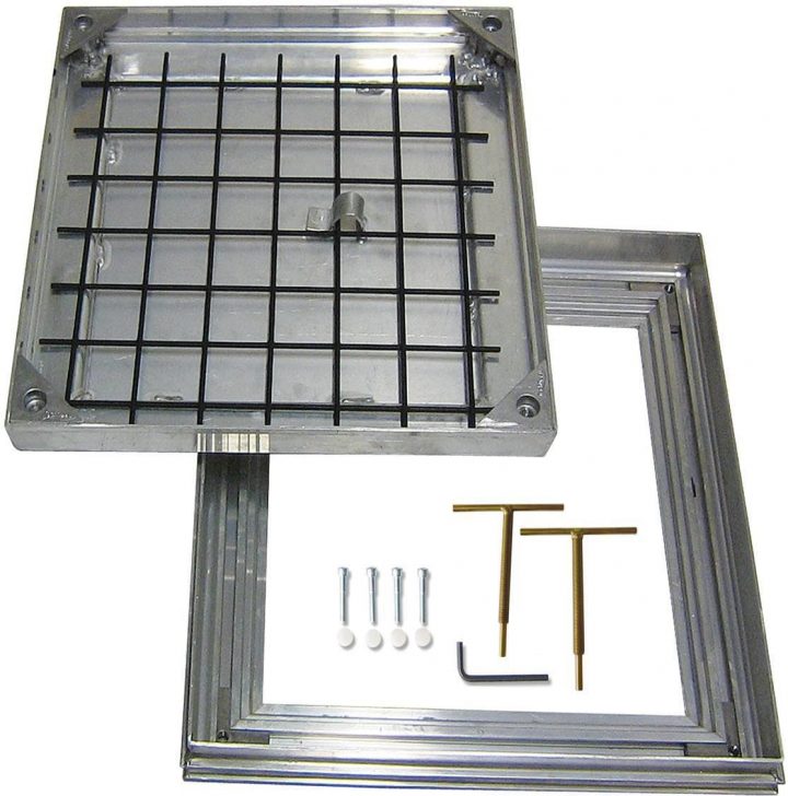 Techneau – Couvercle De Regard À Carreler Techneau Alu pour Couvercle Regard Béton 50X50 Castorama