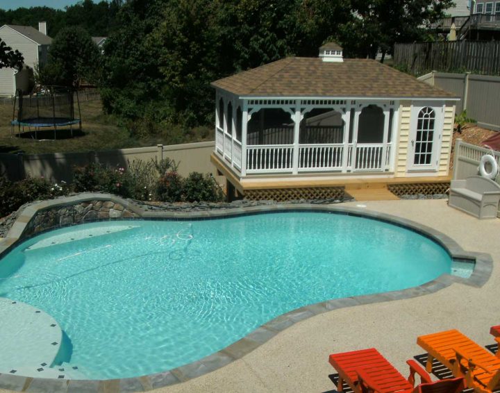 Vinyl Rectangle Pool Houses | Pool Houses By Style intérieur Pool House Composite