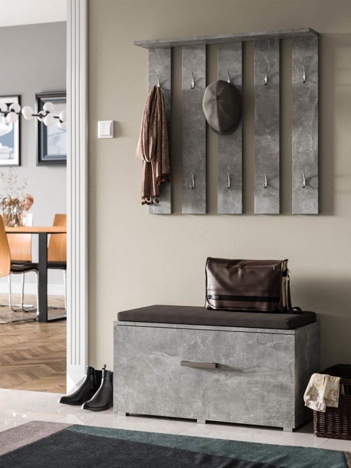 meuble d’entrée miroir + banc meuble d’entrée miroir + banc